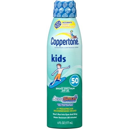 Coppertone Kids Sunscreen Spray SPF 50, 6 Fl Oz