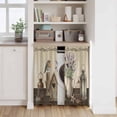 thumbnail image 6 of Vintage Flowers Kitchen Curtain for Berdoom Living Room Cafe 54 Inch Length, Birds Retro Elegant Farmhouse Rustic Tiers Curtains Light Filtering Drapes Rod Pocket Window Treatment 2 Panels 52"Wx54"L, 6 of 8