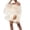 Beige, variant on Women's Crisscross High Waist Bikini Set, Nylon/Spandex Mesh Swimwear, Sexy Vintage Print, S-XL Sizes, Chest Pad Included