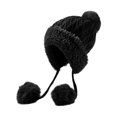 thumbnail image 4 of KANG Knitted Hat With Triple Pom Poms Fleece Lined Warm Winter Ear Cold Weather, 4 of 4