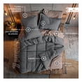 thumbnail image 3 of Set Edredón King Size + Funda De Almohada + Sábanas 7 Pzas Real Textil Gris - Tabaco, 3 of 8