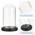 thumbnail image 4 of Uxcell 3"x6.5" Glass Display Dome Cloche Display Bell Jar for Plants Collectibles Candles, Black, 4 of 6