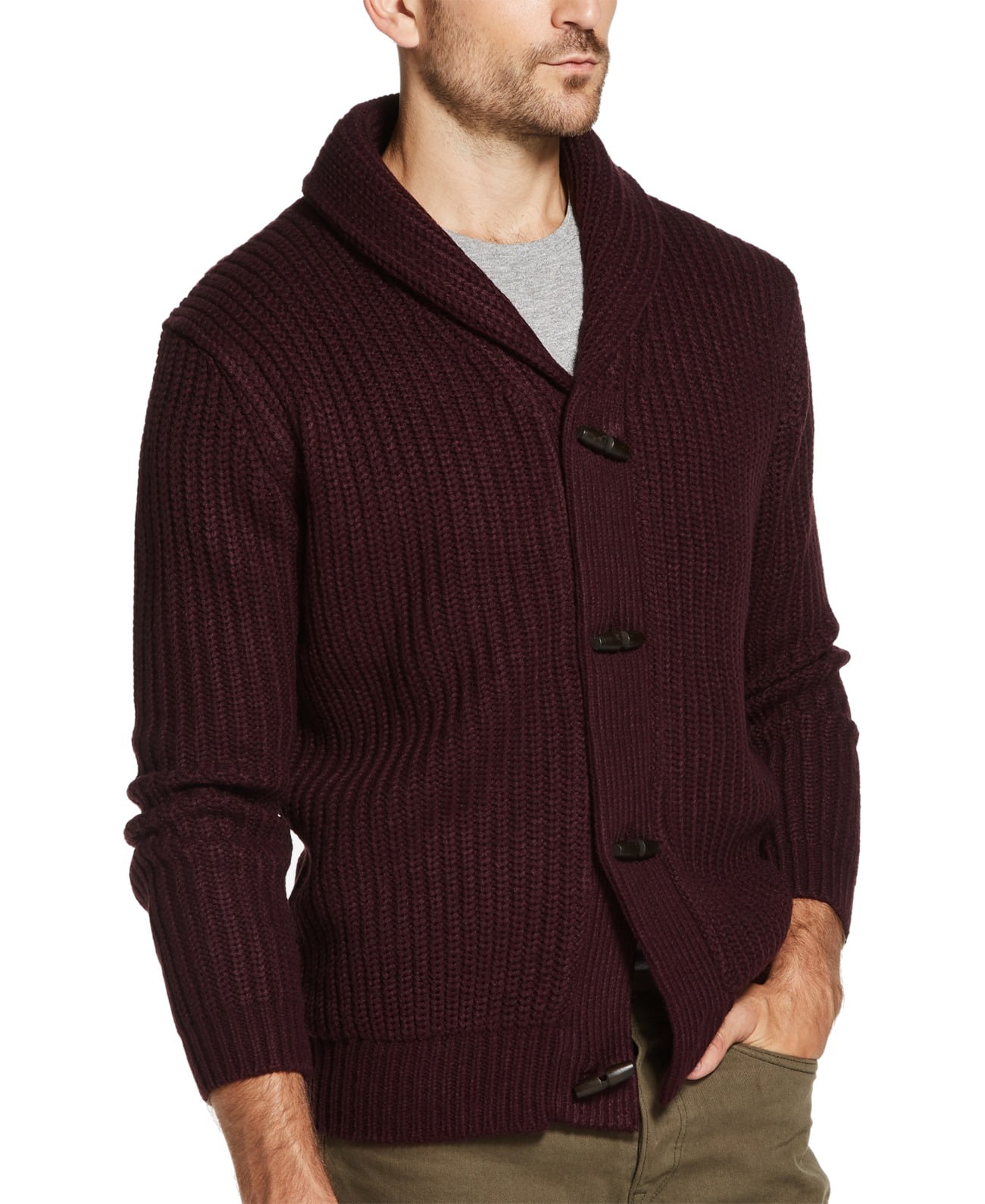 Weatherproof Vintage - Mens Sweater Large Cardigan Shawl Collar L ...