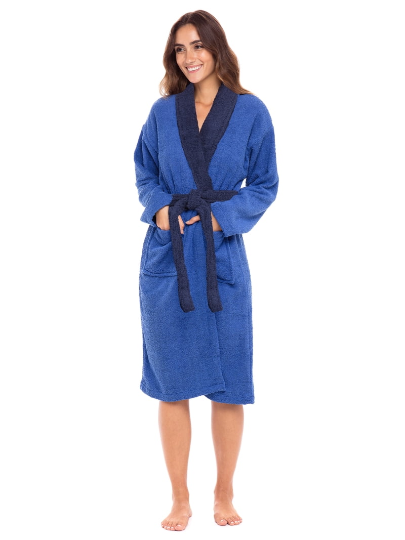 terry cotton dressing gown Mens Towelling Gown Cotton Velour White