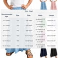 thumbnail image 5 of Girls Elastic Waist Maxi Skirt A-Line Tiered Pleated Long Skirts Summer Casual Boho Eyelet Skirt, 5 of 6