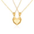 thumbnail image 1 of XiaoboACC 2Pcs Magnético Pareja Collar Para Amantes Corazón Colgante Distancia Facetada Encanto Mujeres Regalo Día De San Valentín 2021 Gao Jiahui unisex, 1 of 2