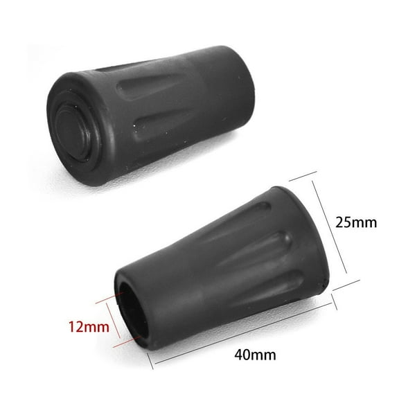 4 Reinforced Rubber Tip End Cap Hammers Trekking Pole Hiking Walking Stick Cane