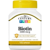 21st Century Super Potency Biotin Capsules, 5000 mcg, 110 Count