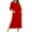 Red, variant on Zipper Front Robes for Women House Coat Half Sleeve Loungewear Long Nightgown with Pockets S-3XL