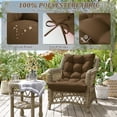 thumbnail image 4 of Kimunuk Outdoor Chair Cushions Set of 2, 42 x 21 x 5 in Non Slip Porch Swing Cushion Seat Back Cushions with Ties for Indoor Patio Rocking Chair, Chocolate, 4 of 8