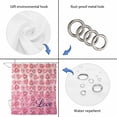 thumbnail image 4 of Happy Valentine's Day Shower Curtain, Waterproof Shower Curtains for Bathroom, Pink Ombre Love Heart Desserts Washable Fabric Bathtub Curtain Set Bath Decor with 12 Hooks Long 72"x84", 4 of 8