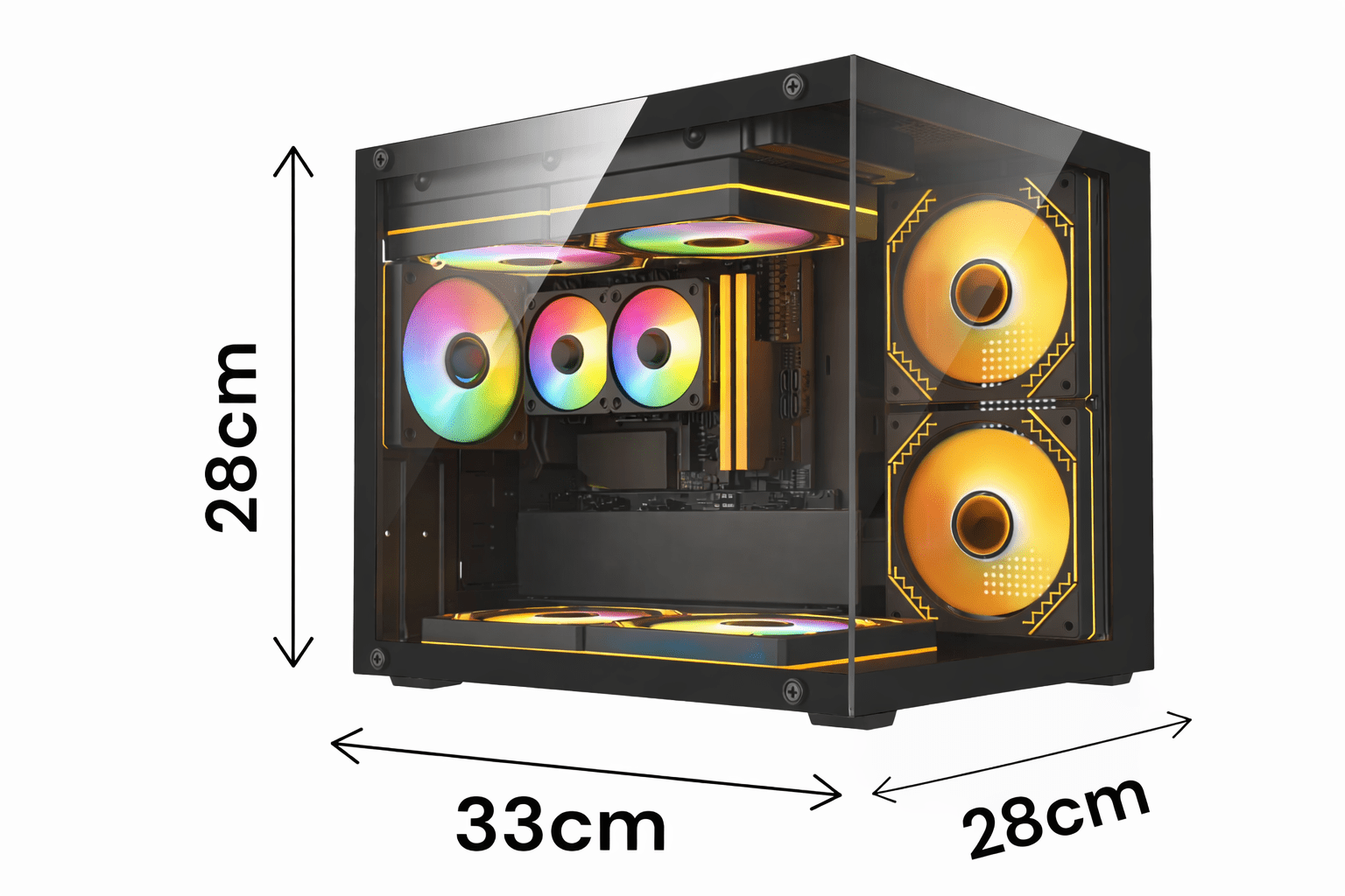 Foxtec Desktop Computer, Intel Core i7, 16GB RAM, 256GB SSD, RGB