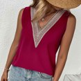 thumbnail image 5 of Lindreshi Tank Tops for Women Fashion Womens Casual Solid Color V Neck Tank Tops Sleeveless Lace Vest Tops, 5 of 7