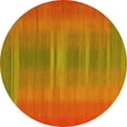 thumbnail image 1 of Ahgly Company Indoor Round Abstract Yellow Contemporary Area Rugs, 4' Round, 1 of 4