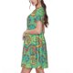 thumbnail image 2 of Balery Colourful Tie Dye Vestidos sueltos de manga corta para mujer, vestidos de verano 2025, vestidos casuales de corte A con vuelo., 2 of 6