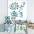 thumbnail image 3 of Designart 'Succulents and Eucalyptus Leaves' Traditional Framed Art Print, 3 of 4