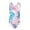 Butterfly Blue Pink Tie Dye, variant on FOR U DESIGNS Blue Ocean Theme Girls Swimming One-Piece Swimsuit Size 7-8 Years Starfish Coral Summer Bathing Suit Quick Dry Sleeveless Swimwear
