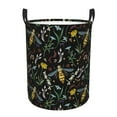 thumbnail image 6 of Lsque Wasp and Florals pattern Laundry Hamper Basket, Tall Woven Rope Hamper Basket for Clothes, Lightweight Storage Basket, Collapsible Waterproof-Small, 6 of 8
