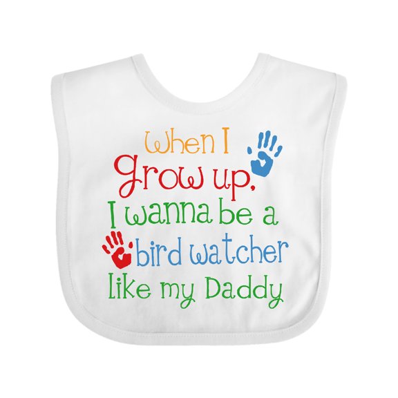 Inktastic Bird Watcher like Daddy Boys or Girls Baby Bib