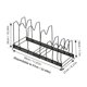 thumbnail image 5 of Expandable Pot and Pan Rack Pot Organizer Stainless Steel Rack for Kitchen Cabinet Organization and Storage Black / Silver, 5 of 5