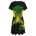 thumbnail image 5 of Jamaica Dress Fashion Beach Short Sleeve Dresses Female Party Printed Sundress, 5 of 7