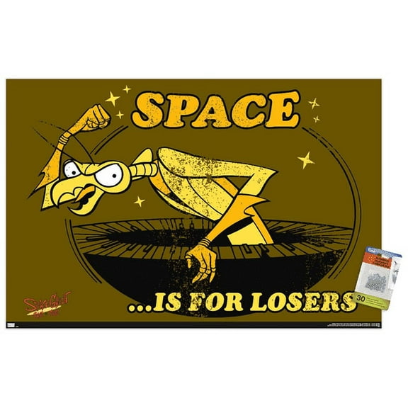 Space Ghost Coast to Coast - Space Is For Losers Wall Poster with Pushpins, 22.375" x 34"