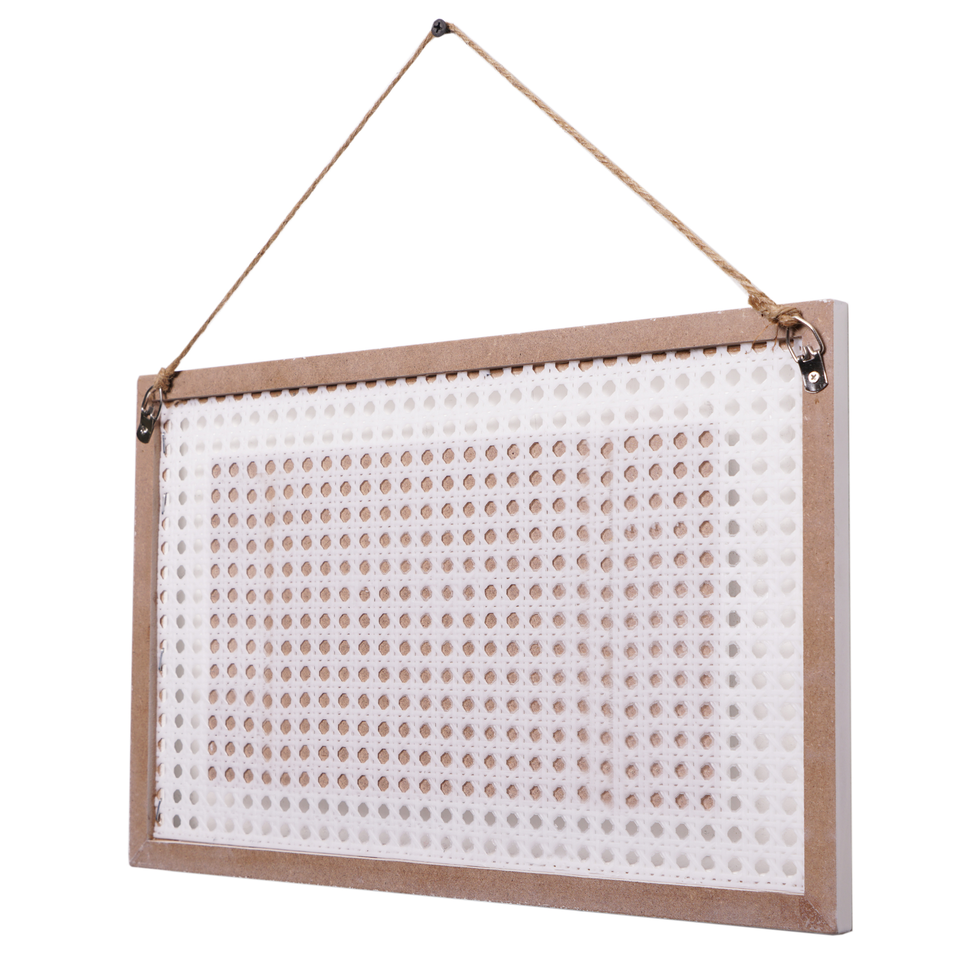 Welcome Floral Rattan Wall Plaque 9" x 15"