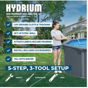 Bestway Hydrium Steel Side Wall Above Ground Pool - Sand Pump - 24 x 12 x 52 in