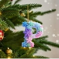 thumbnail image 4 of P Snowflake Series 2D Acrylic Backpack Car Pendant Decoration Ornament Alphabet Design P, 4 of 7