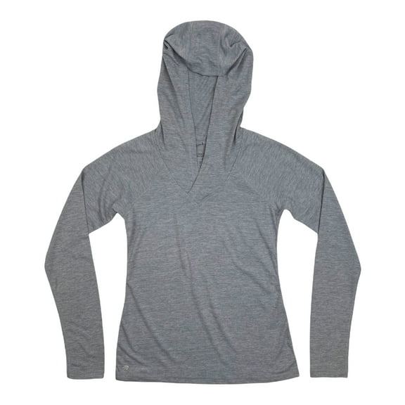 Ideology Womens Rapidry Heathered Performance Hooded Top,Silver Ice,XS