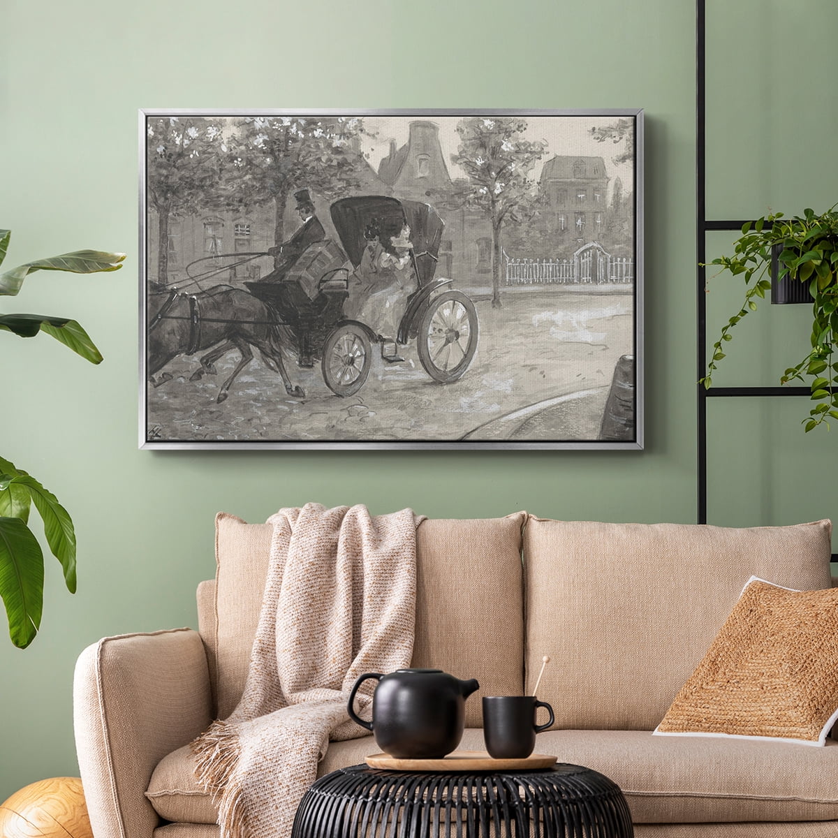 Vintage Animal Print-XXVIII By Wexford Home Framed in Silver Wood Gallery Wrapped Canvas 17 in. x 25 in.