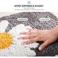 thumbnail image 4 of Gray 50*80cm Ultra Soft Microfiber Shaggy Bathroom Mats, Extra Absorbent Bath Rugs, Machine Washable/Dry, Non-Slip Bathroom, 4 of 5