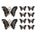 thumbnail image 1 of Uxcell 10 Pcs Encanto de Mariposa de Cristal de Rhinestone Cubic Zirconia Negro, 1 of 7