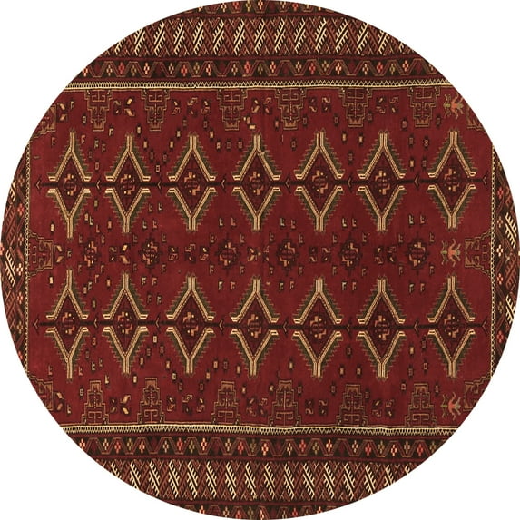 Ahgly Company Indoor Round Persian Brown Traditional Area Rugs, 5' Round