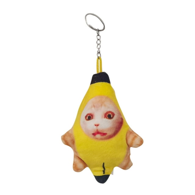 Colgante de Llave de Animal de Peluche de Plátano, Llaveros de Peluche Bonitos, Llavero de Muñeca de Peluche de Plátano para Monedero, Bolso, Recuerdo Llavero estilo B Sunnimix Encanto llavero