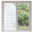 thumbnail image 2 of Spring Daisy Floral Window Privacy Film, Yellow Plaid Summer Botanical Static Cling UV Sun Blocking Tint Film Heat Control Windows Films for Bedroom Bathroom, Window Stickers 35.4"x78.7", 2 of 8