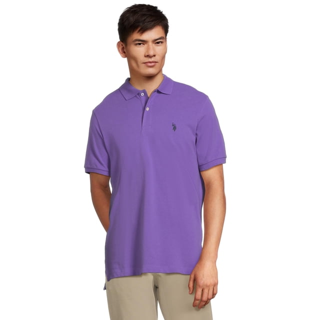 Camisa Polo de Piqué de Algodón Sólido para Hombre U.S. Polo Assn. Ultra Púrpura
