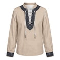 thumbnail image 5 of Zylarhe Boys Halloween Shirts Seaside Explorer Long Sleeve Tee with Whale Graphic Kids Khaki 5-6 Years, 5 of 6