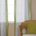 thumbnail image 2 of Quality Home Voile Curtains with Faux Silk Border - Celery - 52" x 84" (Set of 2 Panels), 2 of 4