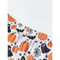 thumbnail image 5 of Halloween Matching Family Pajamas Set Pumpkin Ghost Print Short Sleeve Tops and Shorts PJS Set, 5 of 9