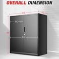 thumbnail image 6 of DNA Motoring 36" Black Lockable Heavy Duty Metal Storage Tool Cabinet w/ Adjustable Shelves, 6 of 7