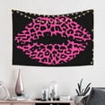 thumbnail image 2 of Pink Leopard Lips Tapestry Wall Hanging Tapestries Wall Backdrop Room Poster Art Aesthetic Decor for Home Office Bedroom Living Room Dorm, 2 of 7