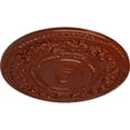 thumbnail image 3 of 33 7/8"OD x 2 3/8"P Rose Ceiling Medallion (Fits Canopies up to 13 1/2"), Hand-Painted Firebrick, 3 of 5