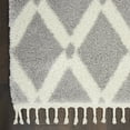 thumbnail image 3 of Nourison Diamond Trellis Shag DMT01 Gray/Ivory Indoor Area Rug - 7'10 x 10'6, 3 of 9