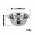 thumbnail image 3 of 304 Food Grade Stainless Steel Basin, Thickened and Durable, Multipurpose Vegetable Washing Bowl for Kitchen Use, Ideal for Mixing, Kneading, and Serving, 3 of 4