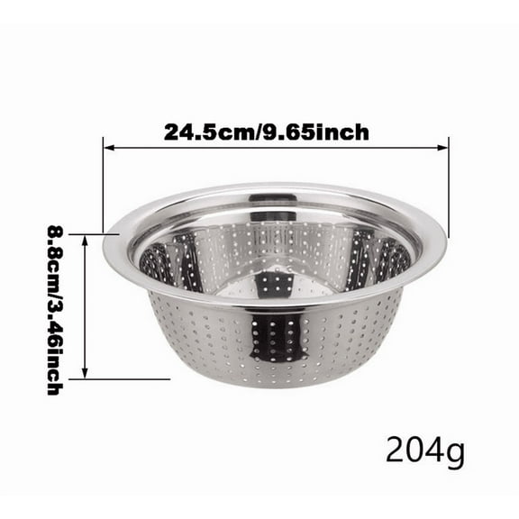 304 Food Grade Stainless Steel Basin Large Kitchen Sink Bowl with Thickened Walls for Durable Mixing, Washing & Serving - Ideal for Home Cooks and Bakers(White),Ccwuwei