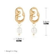 thumbnail image 6 of TIHLMK Pearl Earring for Women European American Style Luxury Hollow Face Trend Pearl Ladies Earrings, 6 of 6