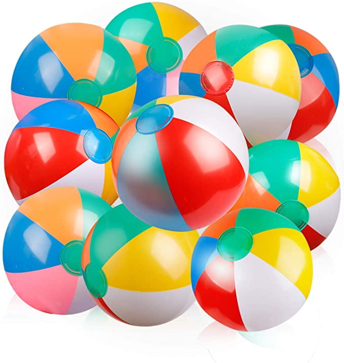 Inflatable Beach Ball Classic Rainbow Color Birthday Pool Party Favors