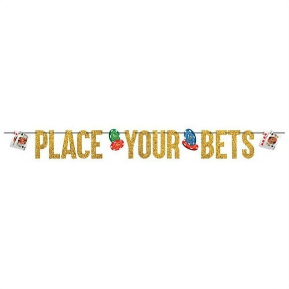 Casino Night Glitter Banner (1ct)