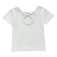 thumbnail image 6 of Vibrex Casual Solid Color Pitted Hem Shirt Girls 'Pullover Long Sleeve Round Neck Top Suitable For Travel And Holidays_White_3-4 Years, 6 of 8